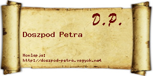 Doszpod Petra névjegykártya